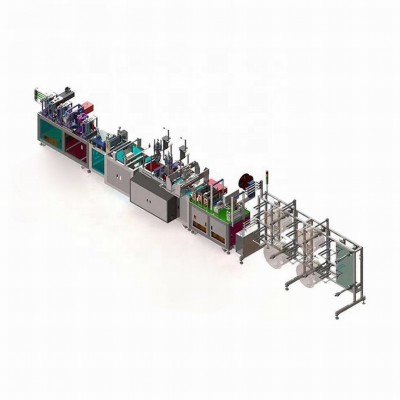 After-sale service supported n95 3ply mask manufacturing line cutting blade mask production machine